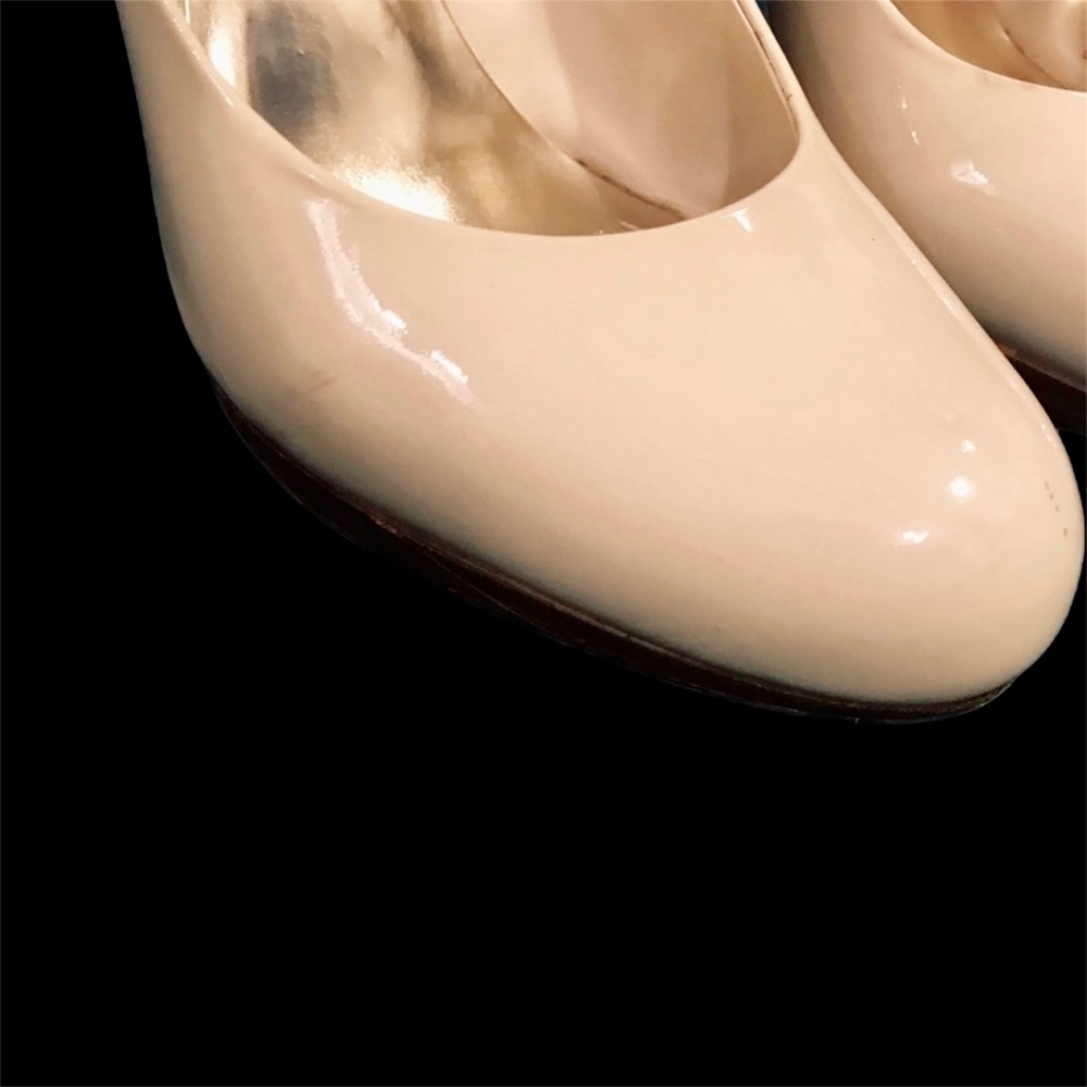 Inc Louie White Bone Patent Leather Heels Size 8.5 - Picture 5 of 7
